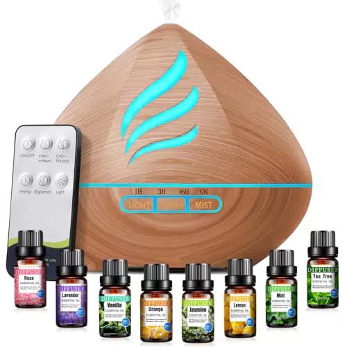PureMist Aroma Diffuser Ultraschall mit Fernbedienung und LED Beleuchtung