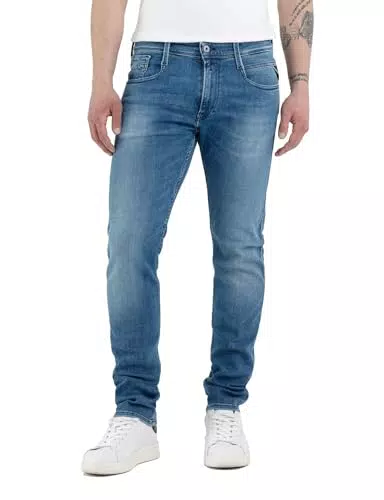 Replay Herren Jeans Anbass Slim-Fit mit Comfort Stretch