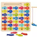 RunHero Montessori Angelspiel aus Holz - Magnetisches Motorikspielzeug für Kinder