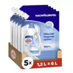 Sagrotan Wäsche-Hygienespüler Himmelsfrische Desinfektionsspüler für hygienisch saubere und frische Wäsche 4 x 1