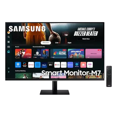 Samsung M70D Smart Monitor 32 Zoll - 4K UHD Streaming und Gaming Hub