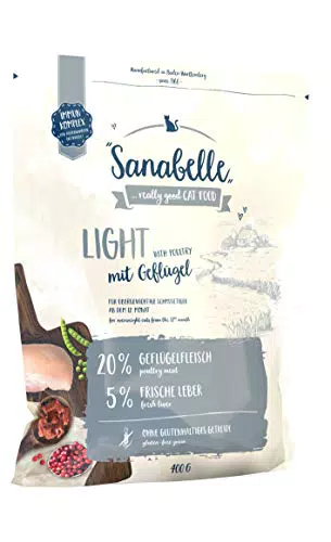 Sanabelle Light Katzentrockenfutter für übergewichtige Katzen mit vermindertem Energiergehalt