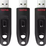 SanDisk Ultra USB 3.0 Flash-Laufwerk 64 GB 3er-Pack Schwarz