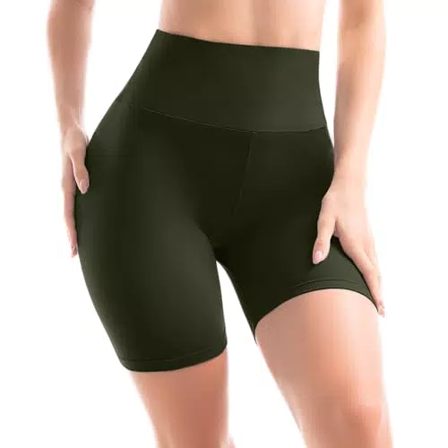 Sanpetix Radlerhose Damen - Kurze blickdichte Leggings für Outdoor-Aktivitäten