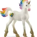 SCHLEICH BAYALA Regenbogeneinhorn Fohlen 70727 – Fantastische Sammelfigur für Kinder