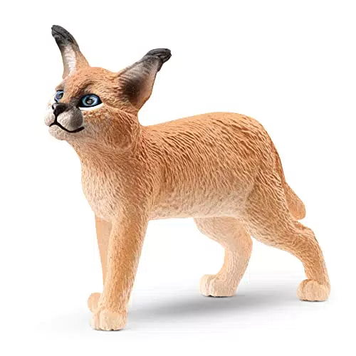 SCHLEICH Wild Life Karakal Junges 14868 - Detailgetreue Tierfiguren für Kinder