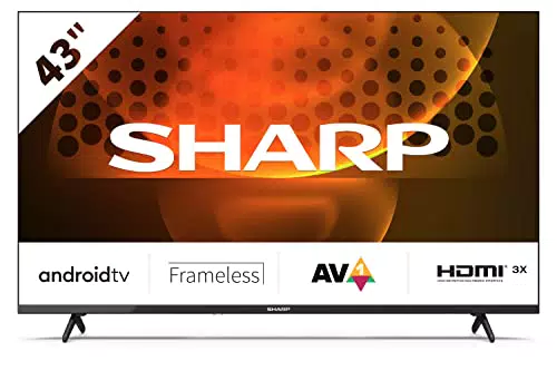 SHARP 43FH6EA Full HD Frameless Android TV mit Dolby Digital und 3 HDMI Anschlüssen