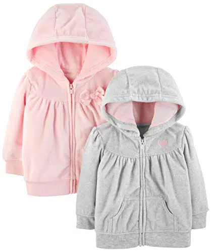 Simple Joys by Carter's Baby-Mädchen 2-Pack Fleece Full Zip Hoodies Products