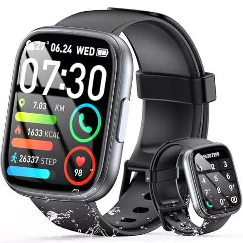 Smartwatch Fitness Tracker mit Telefonfunktion, IP68, 110 Sportmodi für iOS/Android