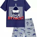 Boys Schlafanzug Set mit Kurzärmel und Taschen - Pyjama für Kinder
