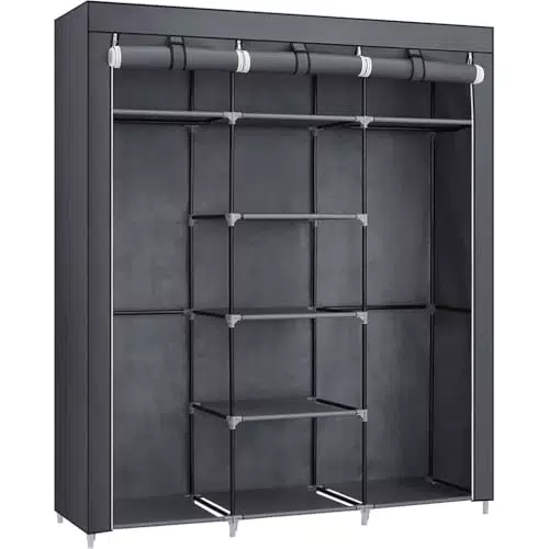 SONGMICS Faltschrank Stoffschrank mit 2 Kleiderstangen - Modell RYG12G