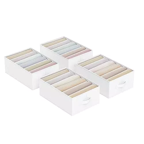 SONGMICS Kleiderschrank Organizer, Aufbewahrungsbox mit 6 Fächern, faltbar