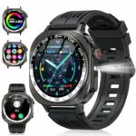 Soudorv Smartwatch mit AMOLED Touch-Display, Telefonfunktion und 130+ Sportmodi