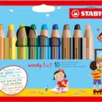 STABILO Woody 3 in 1 Mal-Set mit Spitzer für kreative Projekte