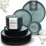 Pure Living Frühstücksteller und Dessertteller - Steingut Ibiza, spülmaschinenfest