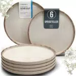 Rustic Steingut Geschirrset für 6 Personen