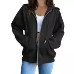 Damen Sweatjacke mit Kapuze - Elegante Übergangsjacke für Freizeit und Sport