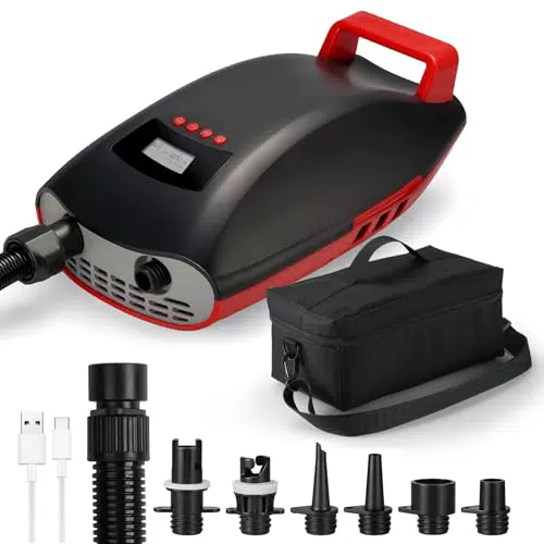 Swonder Seawolf SUP-Pumpe 20 PSI Elektrische Luftpumpe mit aktivem Kühlsystem