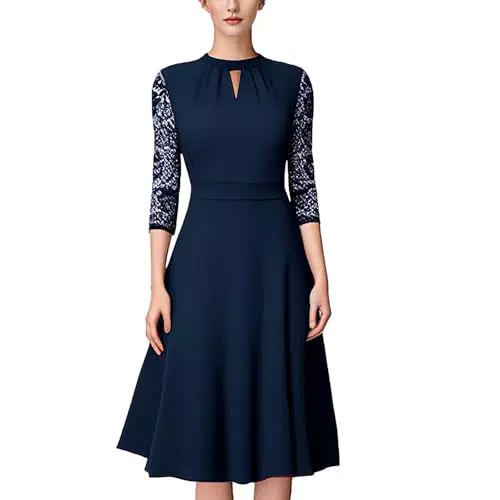 TANTOMI Cocktailkleid Damen – Elegantes Spitzenkleid für Hochzeiten und Abendveranstaltungen