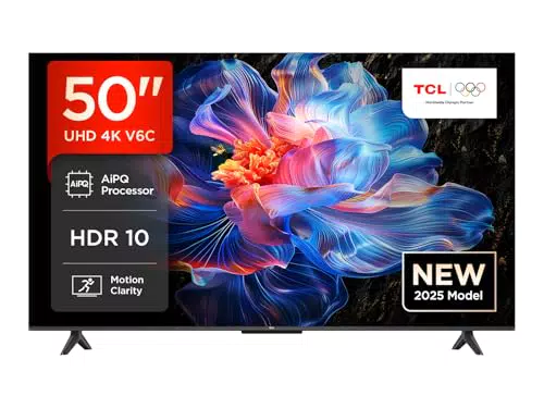 TCL 50V6C 50 Zoll 4K HDR Smart TV mit Google TV und Dolby Audio