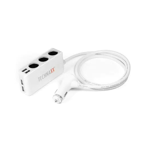 Technaxx TE11 Autoladegerät mit 4-Port USB und 3-fach Kfz-Verteiler