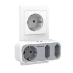 TESSAN Mehrfachstecker mit USB und Doppelstecker für Steckdose, 3600W