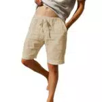 Tincini Herren Shorts Baumwolle Sommer Bermuda Freizeithose Elastisch