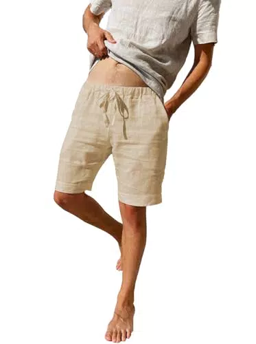 Tincini Herren Shorts Baumwolle Sommer Bermuda Freizeithose Elastisch