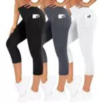 TNNZEET High Waist Sport Leggings Damen 3/4 mit Taschen für Fitness