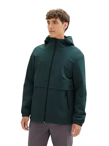 TOM TAILOR Denim Softshell Windbreaker Jacke mit Kapuze für Herren