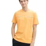 TOM TAILOR Herren T-Shirt mit Streifen-Print & Logo