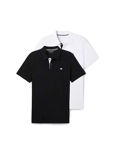 TOM TAILOR Herren Poloshirt Basic mit Logo Print, Modell 1044879