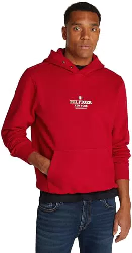 Tommy Hilfiger Herren Hoodie mit Kapuze, Mehrfarbig