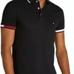 Tommy Hilfiger Herren Poloshirt Kurzarm Flag Cuff Slim Fit