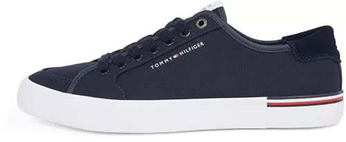 Tommy Hilfiger Herren Vulcanized Sneaker Core Corporate Canvas Low Top