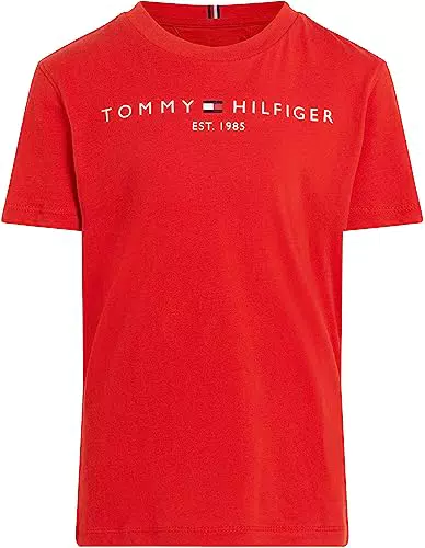 Tommy Hilfiger Unisex Kinder T-Shirt Kurzarm Essential Rundhalsausschnitt