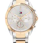 Tommy Hilfiger Quarz Uhr Damen Edelstahlarmband mit Multi Zifferblatt