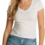 Tommy Jeans Tjw Slim V-Neck Tee S/S T-Shirt für Damen