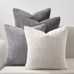 Topfinel Kissenbezug Kordsamt Kissenhülle für Sofa, Schlafzimmer und Balkon