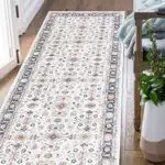 TOPICK Vintage Teppich für Wohnzimmer, rutschfest und waschbar, 90x150cm