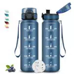 Sport Trinkflasche mit Zeitmarkierung, Auslaufsicher und leicht zu reinigen