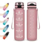 Trinkflasche Sport BPA-frei mit Zeitmarkierung und Filter für Outdoor-Aktivitäten