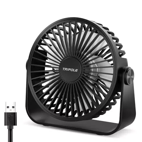 TriPole Tischventilator mit 3 Geschwindigkeiten und 360° Rotation