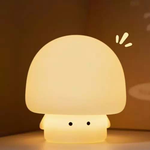Umikk Pilz Nachtlicht für Kinder - Wiederaufladbare LED Lampe mit Timer