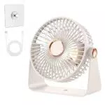 Mini USB Ventilator – Leiser Tischventilator mit 5 Geschwindigkeiten für Reisen und Büro