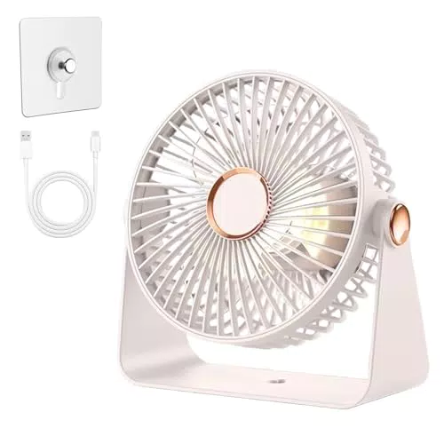 Mini USB Ventilator – Leiser Tischventilator mit 5 Geschwindigkeiten für Reisen und Büro