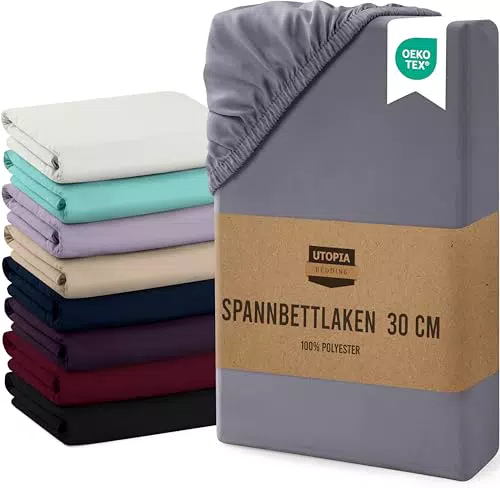 Utopia Bedding Spannbettlaken - Gebürstete Mikrofaser - Oeko Tex Standard 100