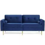 VASAGLE Sofa LCS001G01, moderne Couch für Wohnzimmer, Samtbezug, kompaktes Design