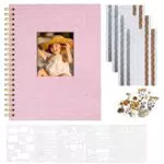 Vienrose Fotoalbum zum Selbstgestalten – Leinen Fotoalbum für Hochzeiten und Babys