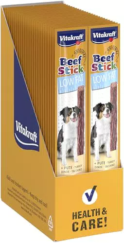 Vitakraft Low Fat Beef Stick für Hunde mit Gewichtsproblemen, ohne Zuckerzusatz